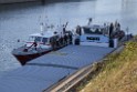 Havarie Wassereinbruch Motorraum beim Schiff Koeln Niehl Niehler Hafen P089
